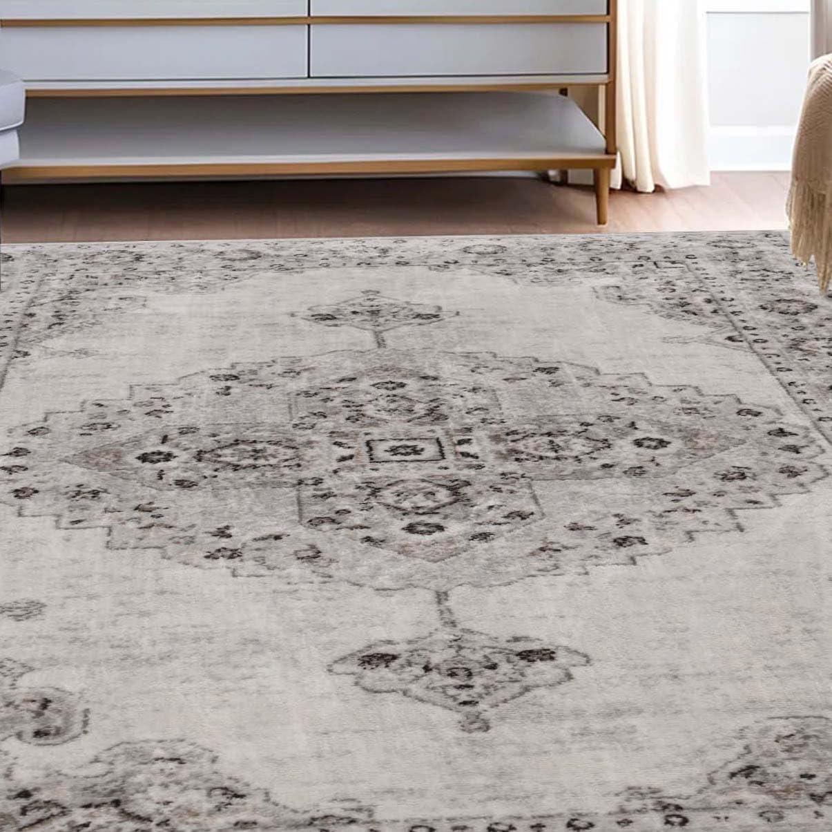 Superior Demelza Medallion Indoor Area Rug, 3' x 5', Grey