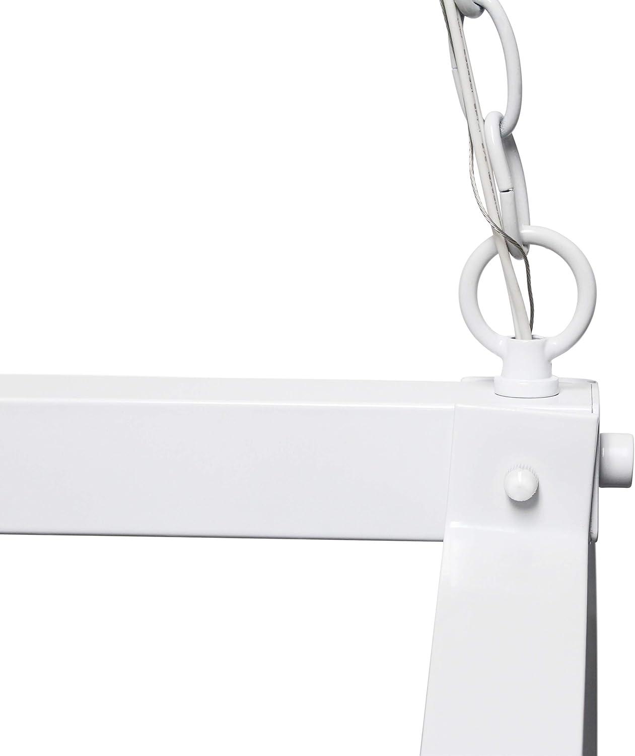 Elegant Designs 2-Light Kitchen Pot Rack with Downlights White