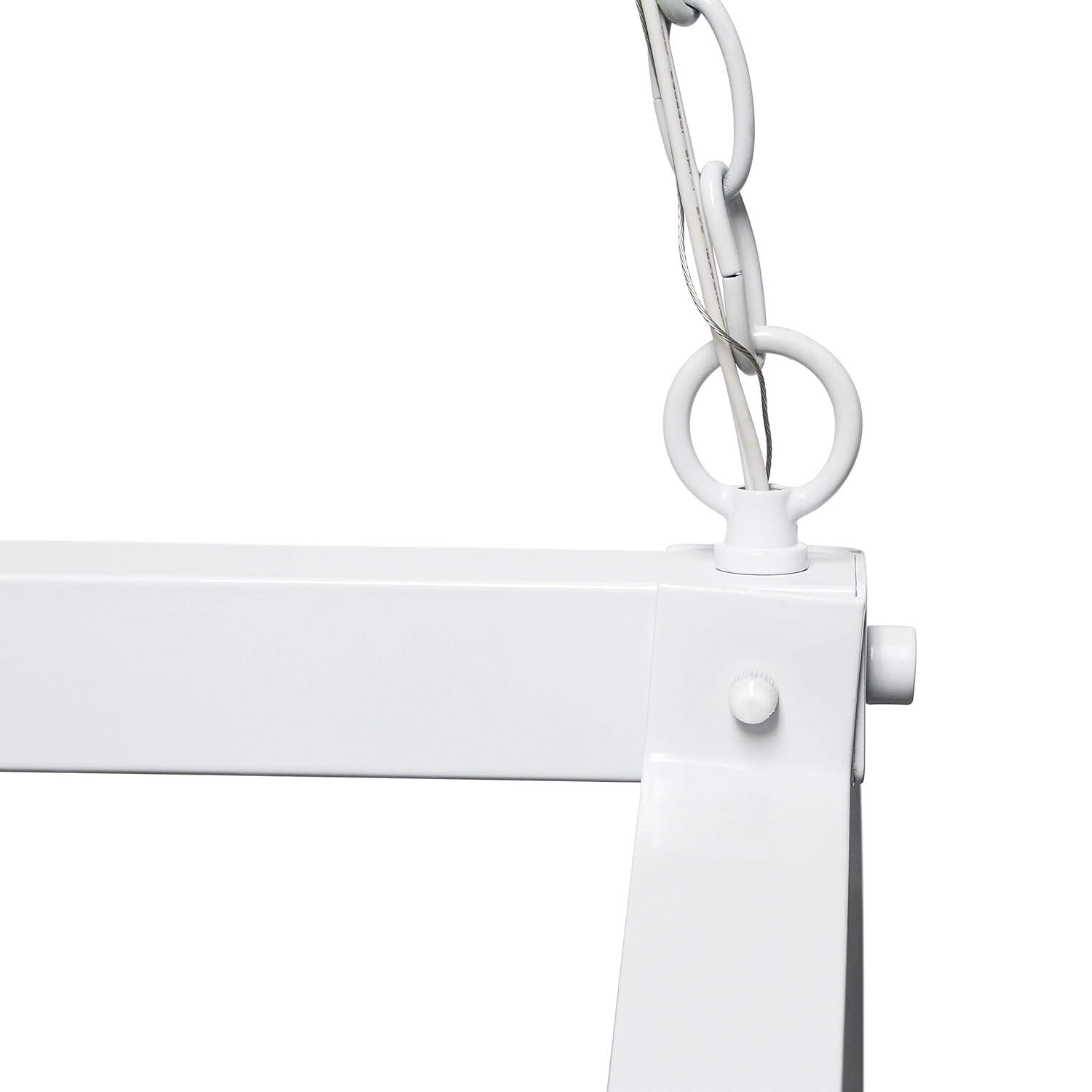 Elegant Designs 2-Light Kitchen Pot Rack with Downlights White