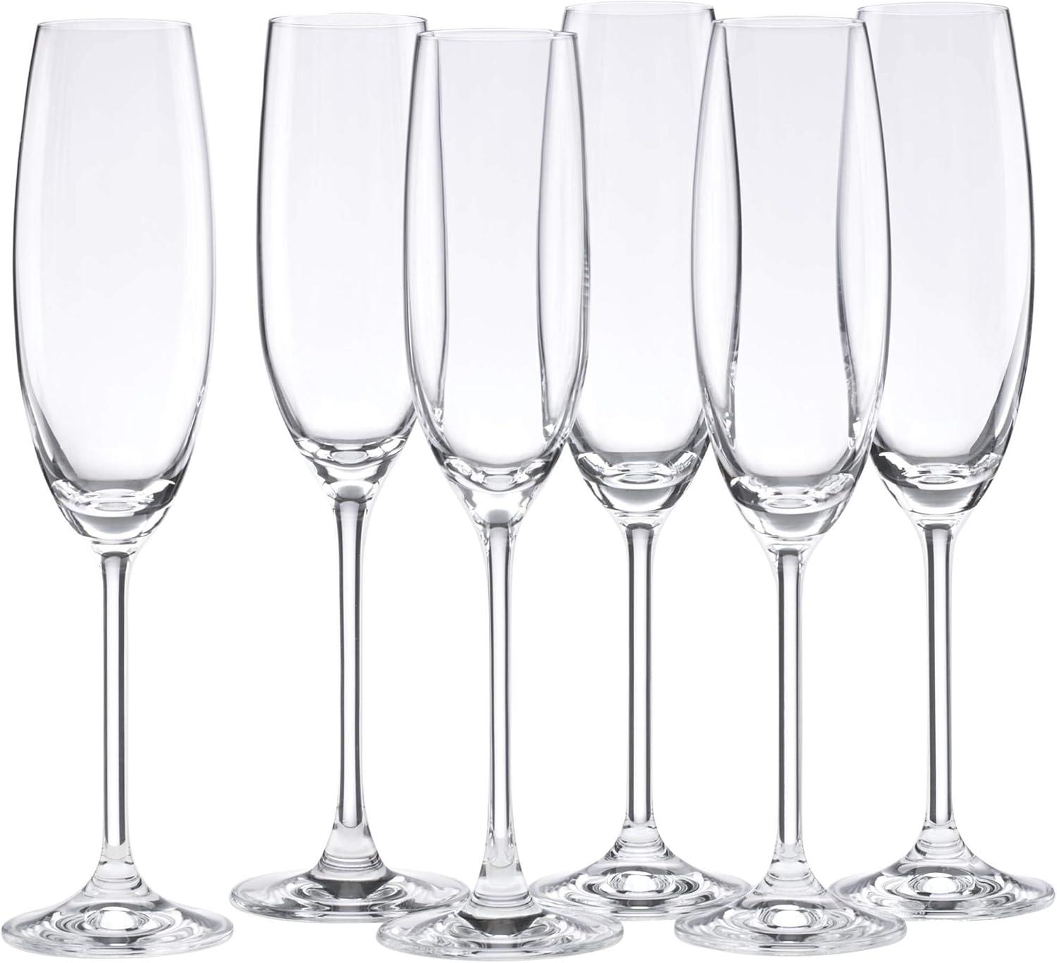 Tuscany Classics Clear Crystal Champagne Flute Set