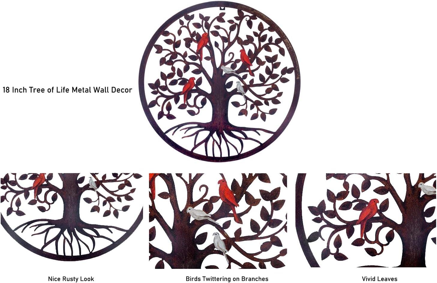 COBEKY Decor Wall Hanging For Living Room Bedroom Garden Porch Patio Office Home Decor, 18In X 18In X 0.88 In