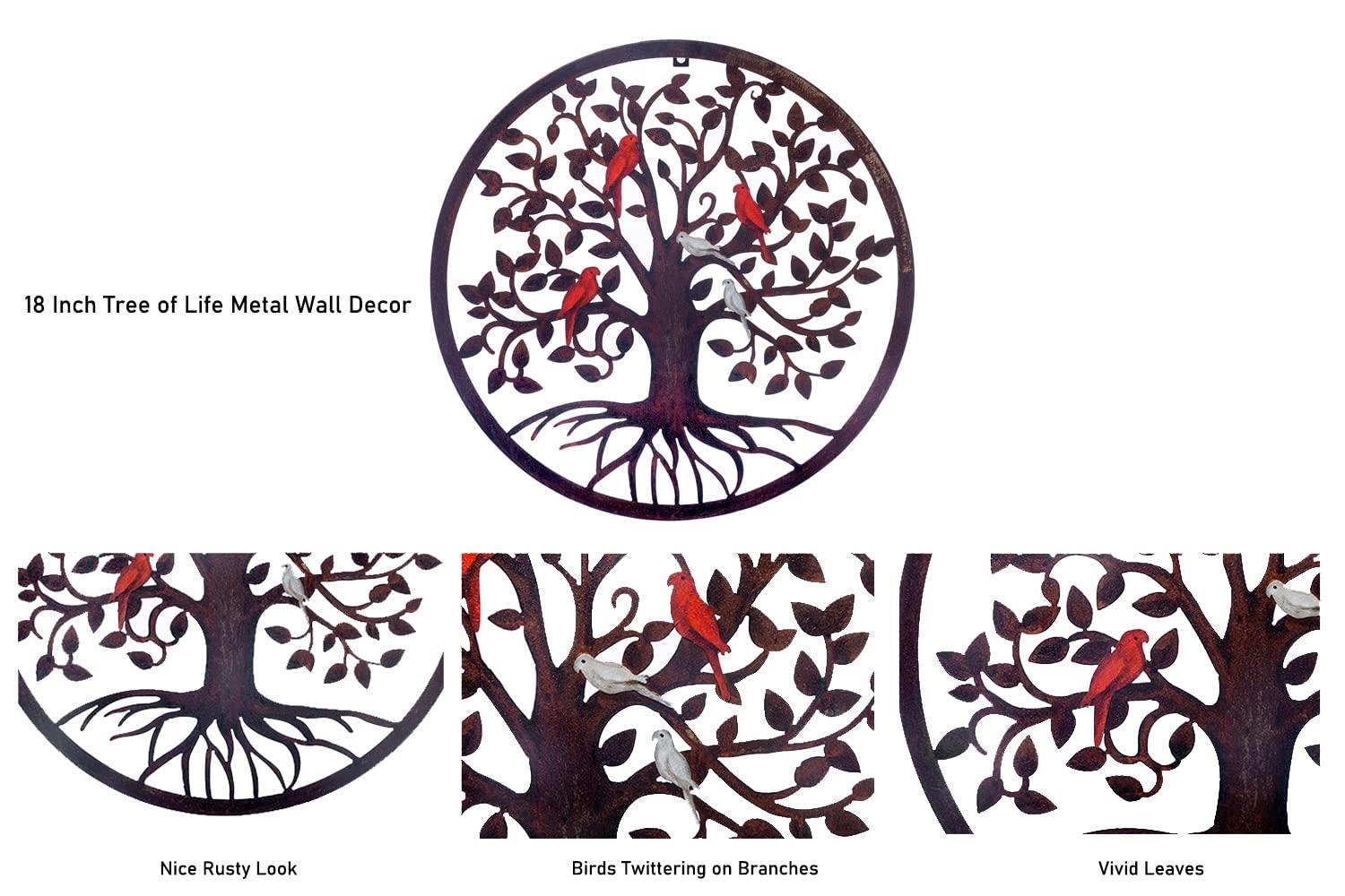 COBEKY Decor Wall Hanging For Living Room Bedroom Garden Porch Patio Office Home Decor, 18In X 18In X 0.88 In