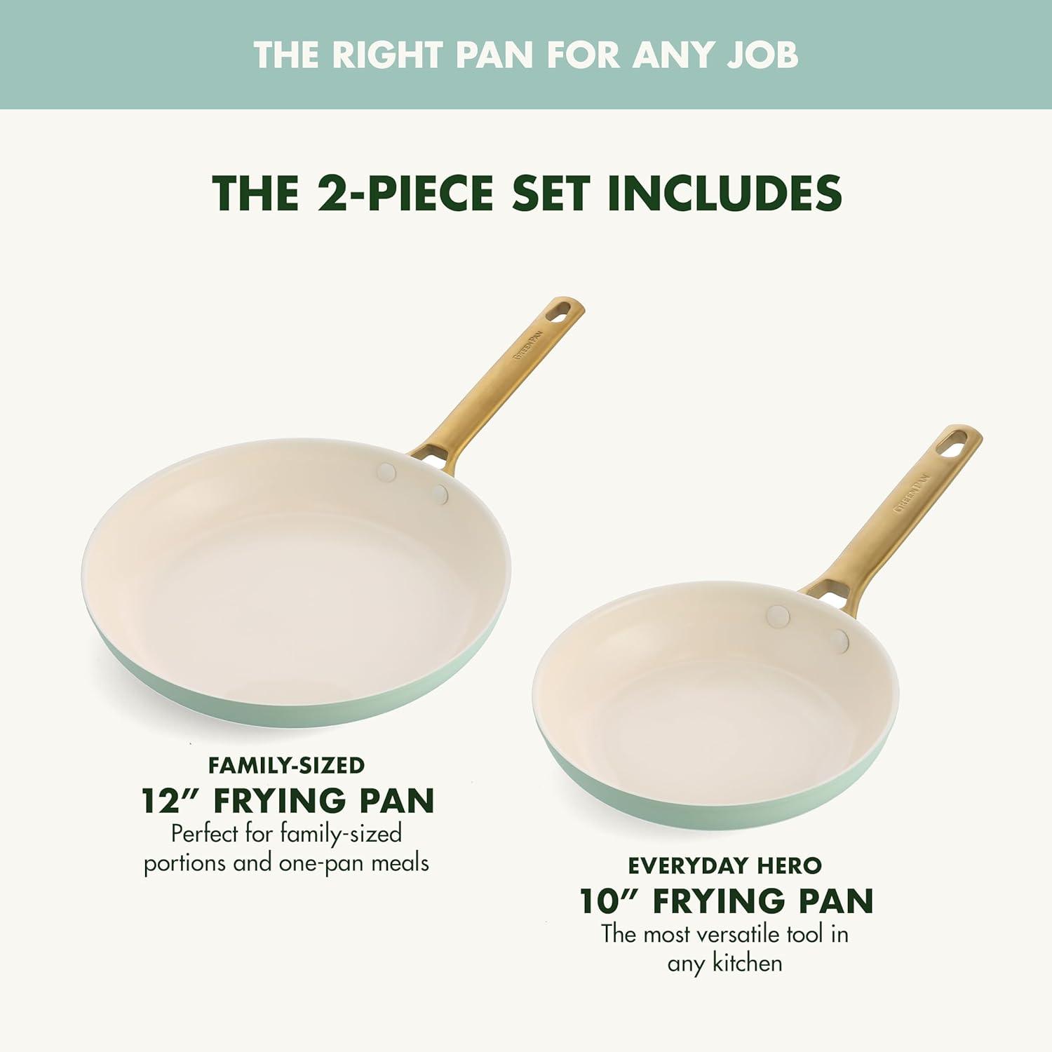 GreenPan Reserve Healthy Ceramic Nonstick 2 Piece Frying Pan Set