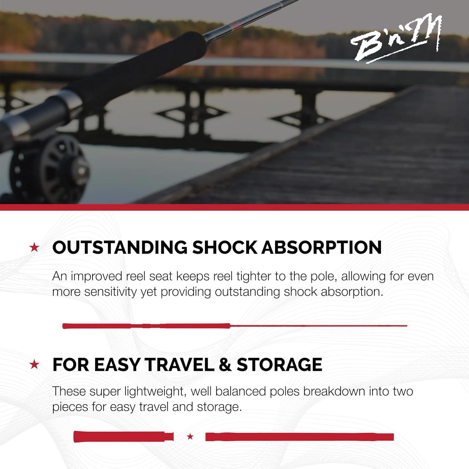 10.5 Foot Graphite Saltwater Surf Spinning Rod with Cork Handle