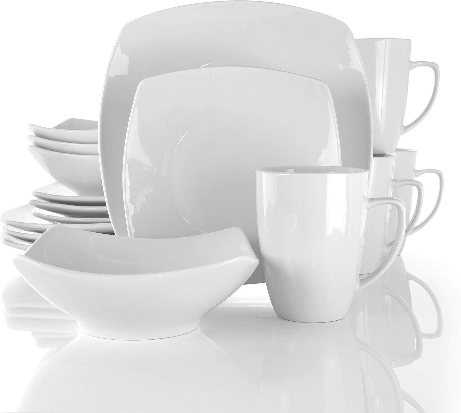 Hayes 16 Piece Porcelain China Dinnerware Set - Service for 4