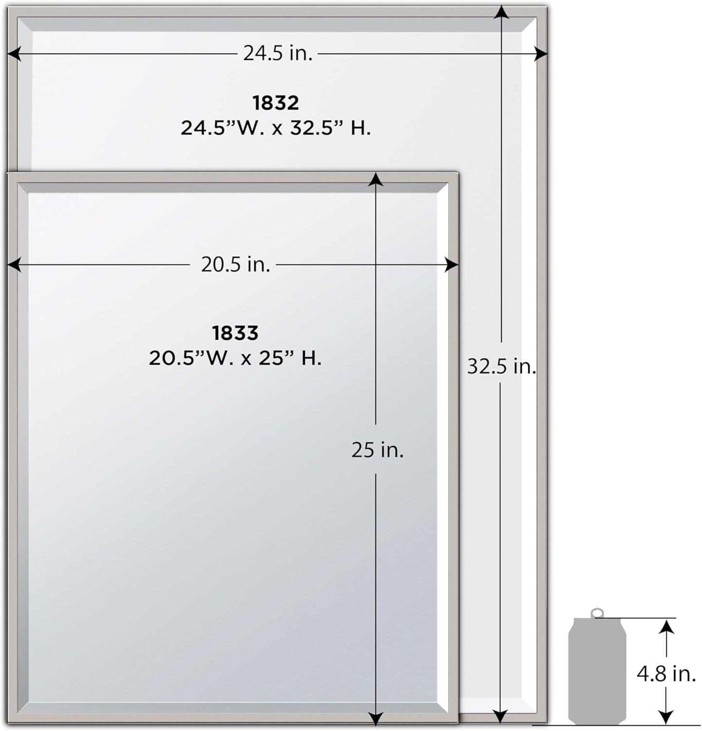 Modern Wall Mount Framed Rectangle Bathroom Vanity Mirror | Decorative Beveled MirrorFor Bedroom, Entryway, Livingroom | Mount Landscape or Portrait