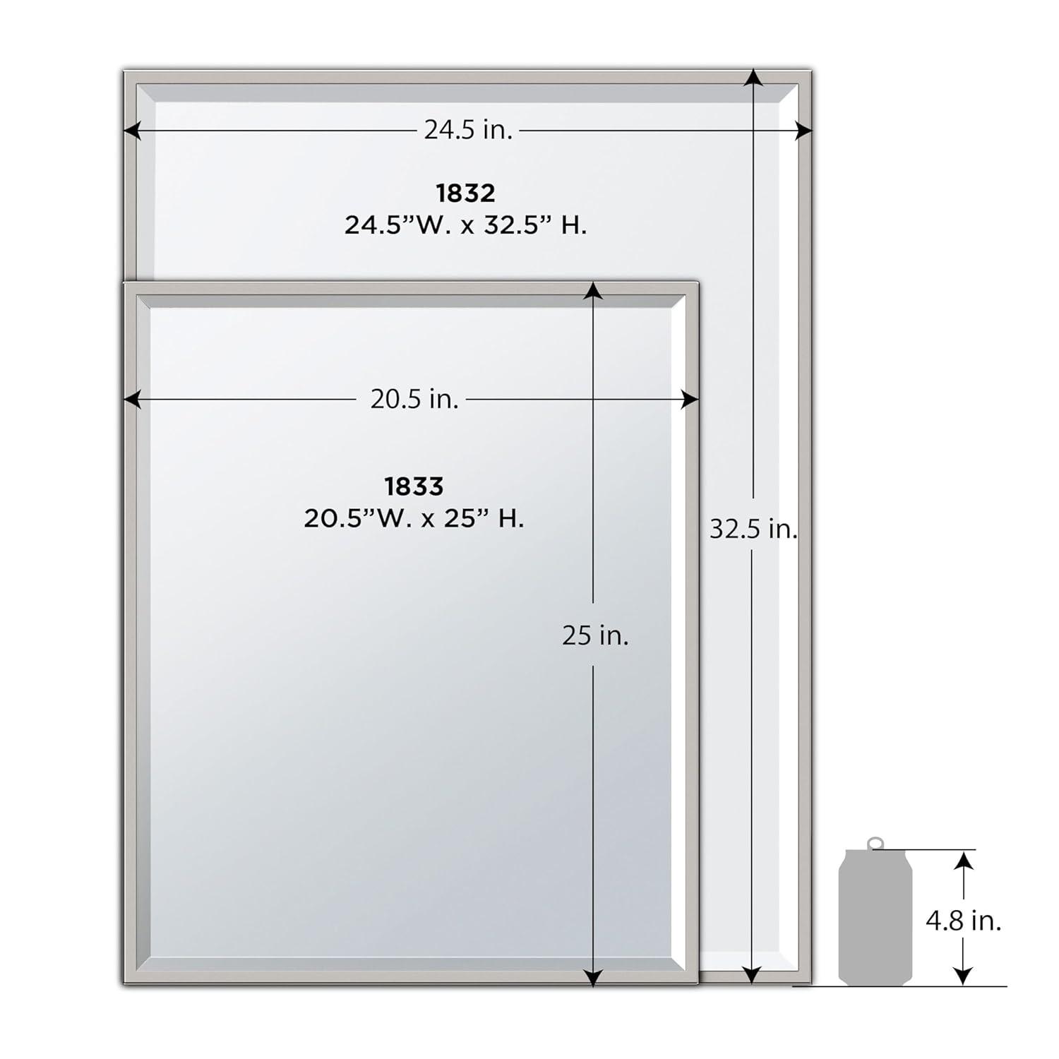Modern Wall Mount Framed Rectangle Bathroom Vanity Mirror | Decorative Beveled MirrorFor Bedroom, Entryway, Livingroom | Mount Landscape or Portrait
