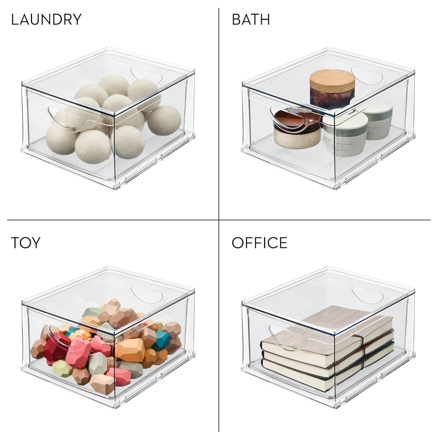 iDesign iDesign Stackable Storage Drawer for Fridge or Pantry - Set of 4 - Clear (Set of 4)