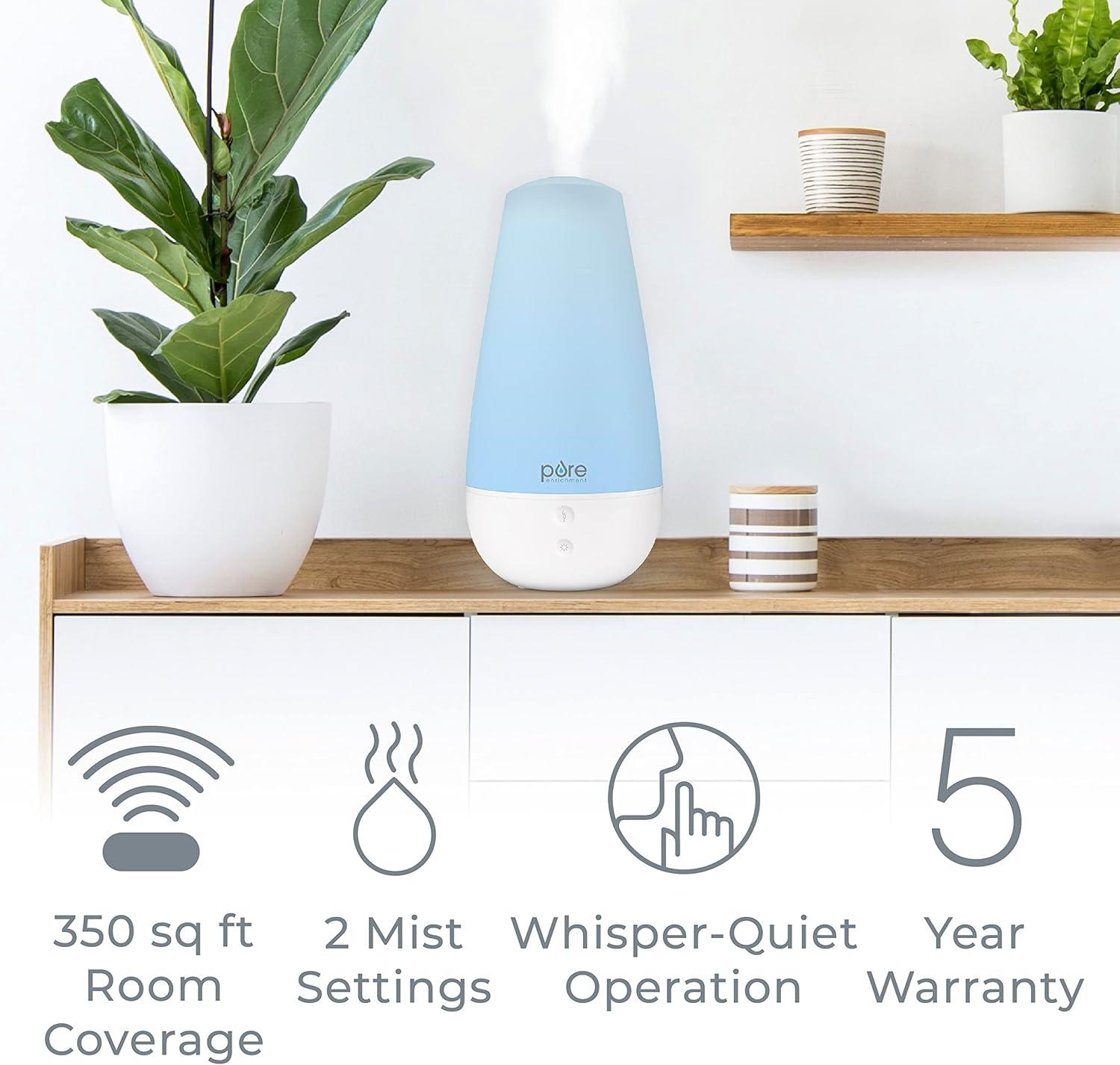 Pure White Ultrasonic Aroma Diffuser with Automatic Shutoff