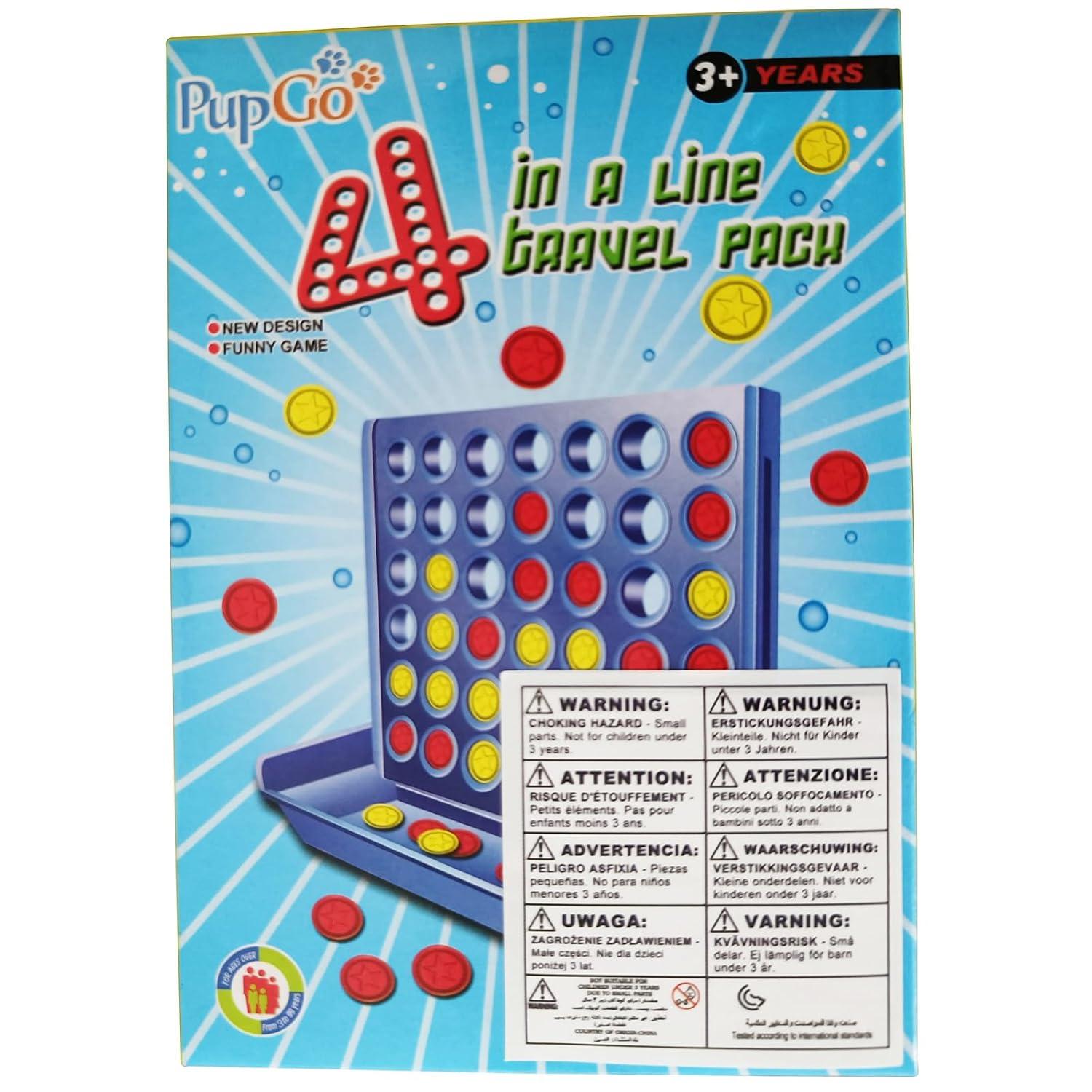 FNNMNNR Four in a Row Line Up 4 Gaming Fun Set  Travel Portable Convenient Size  Classic Fun Educational Family Games