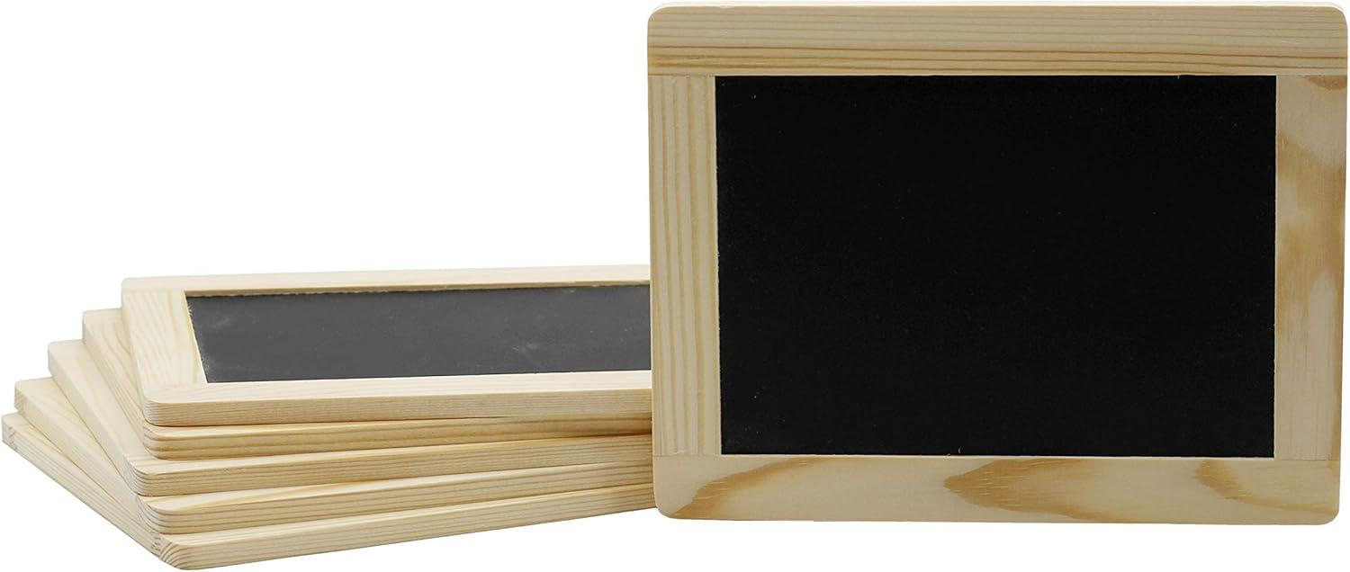 4x6 Double-Sided Chalkboard with Unfinished Wood Frame, Set of 6