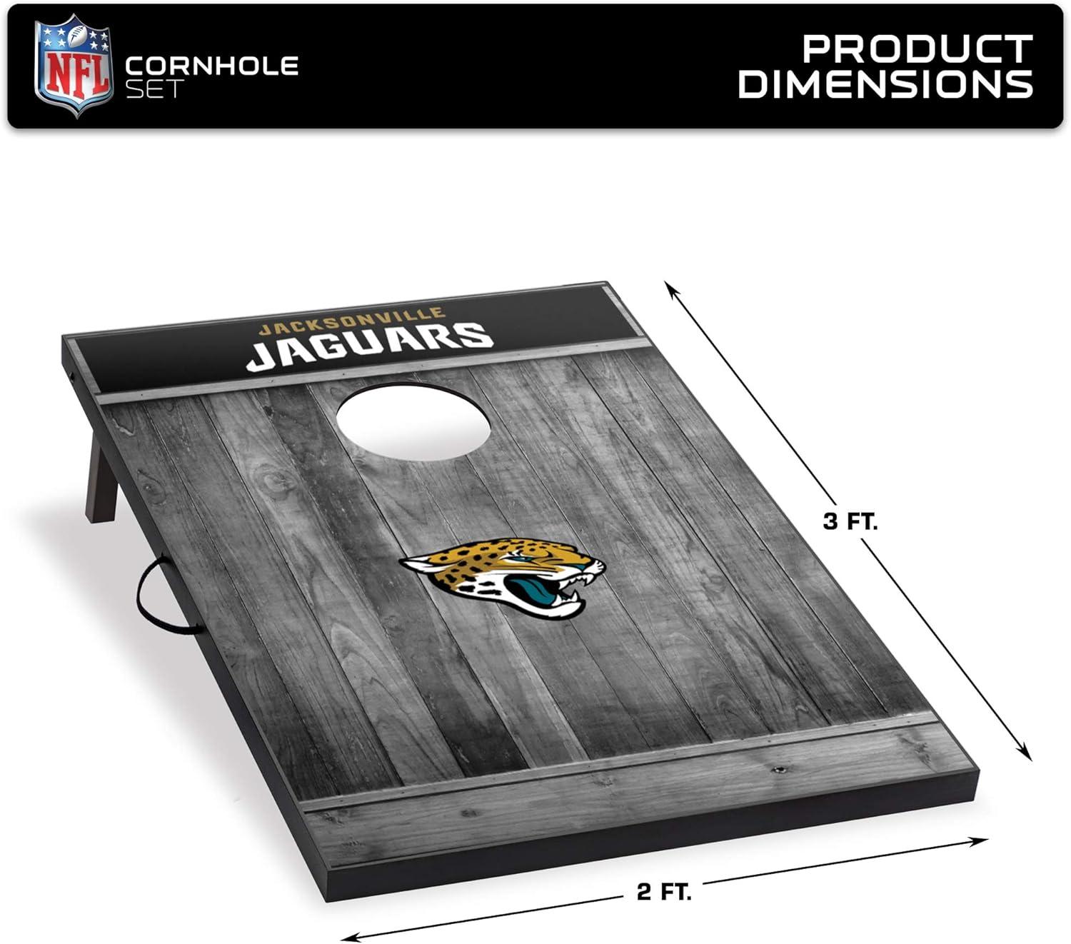 Jacksonville Jaguars Gray MDF Cornhole Set with Bean Bags