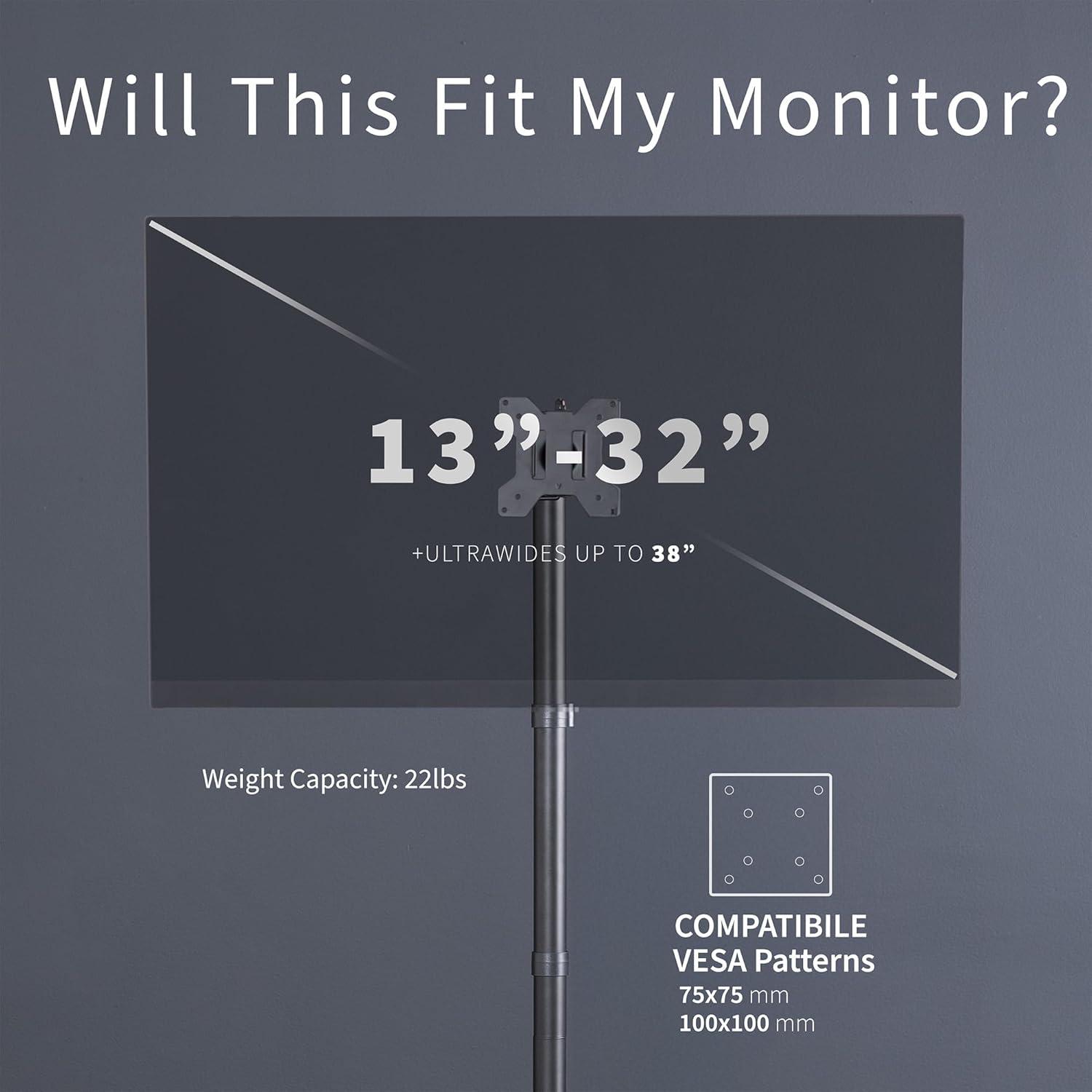 Vivo Single Monitor Extra Tall Desk Mount