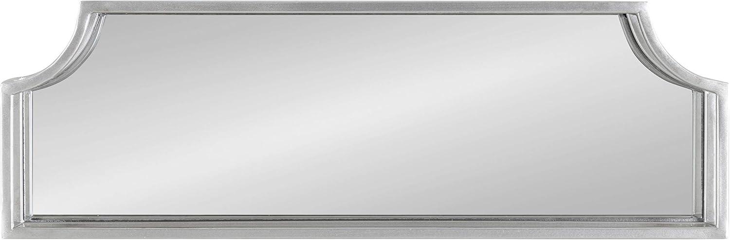 Kate & Laurel All Things Decor 2pc Ciel Metal Wall Shelf Set Silver - Geometric Design, Glass Surface, No Assembly Required