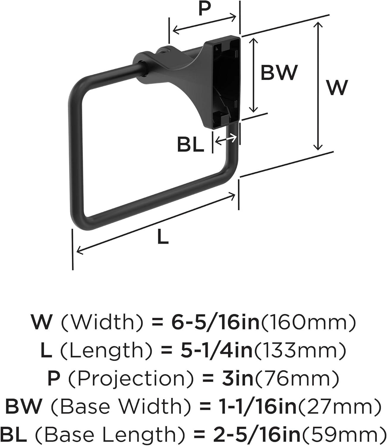 Amerock Davenport Wall Mounted Towel Ring