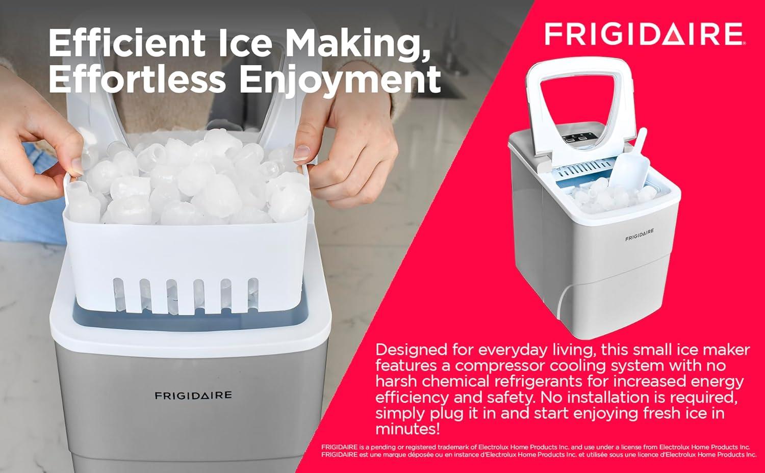 Frigidaire Small Appliances Frigidaire Small Appliances 26 Lb. Daily Production Cube Ice Freestanding Ice Maker