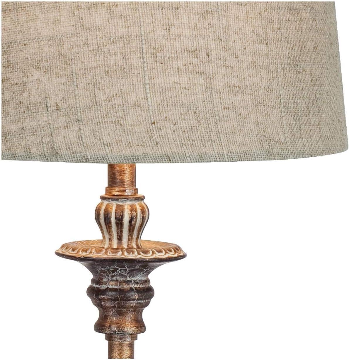 Bentley 31.5" Weathered Brown Buffet Table Lamp with Linen Shade