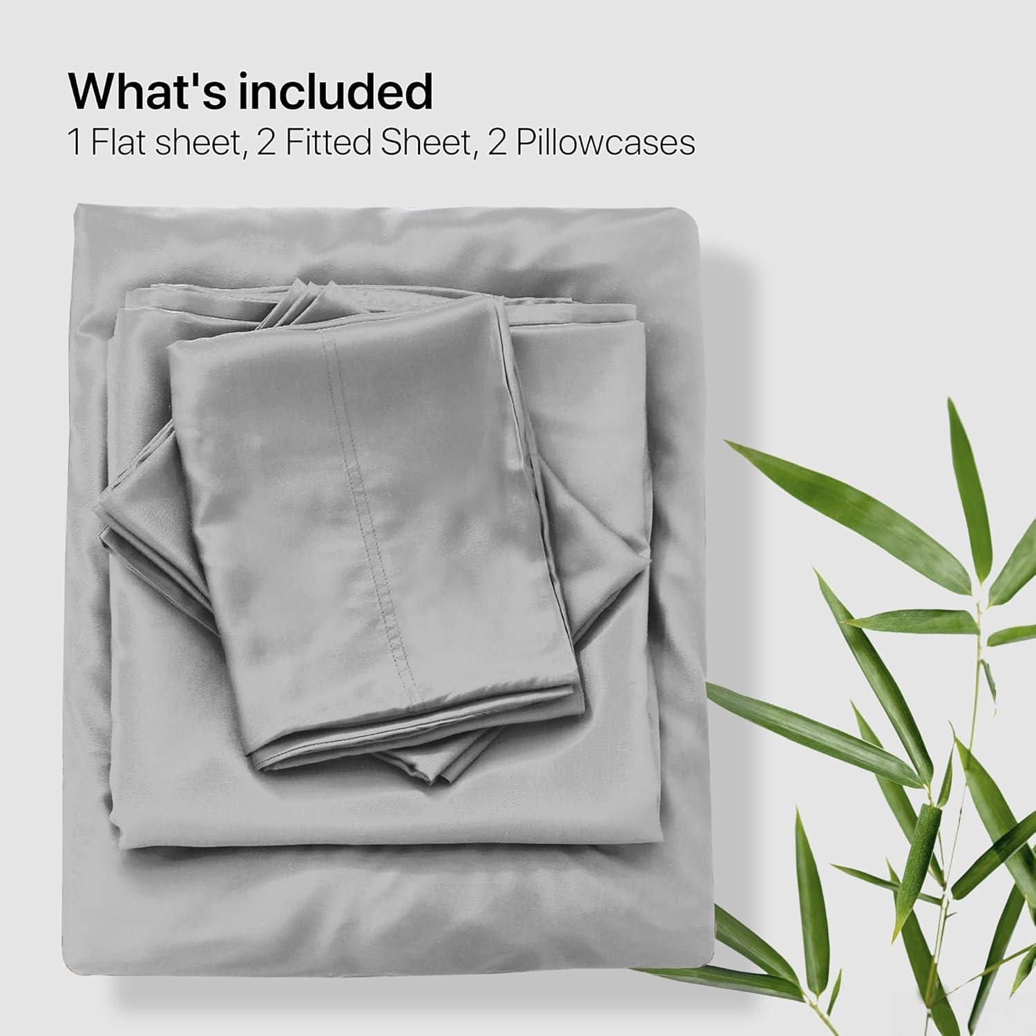 White Bamboo Deep Pocket King Sheet Set