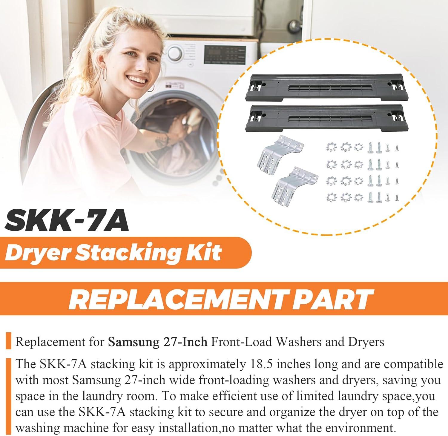 (2025 UPGRADED) SKK-7A SKK8K Dryer Stacking Kit by Beaquicy - Replacement for Samsung 27-Inch Front-Load Washers and Dryers - Samsung laundry stacking kit Replaces SKK-7A, SK-5A, SK-5AXAA, SKK-8K