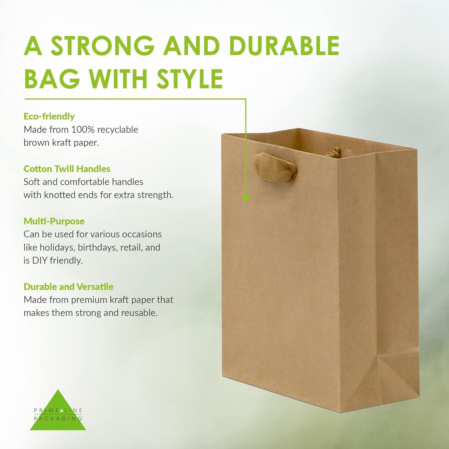 Paper Lunch Bags 25 Lb Brown Paper Bags 25LB Capacity - Kraft Brown Paper Bags, Bakery Bags, Candy Bags, Lunch Bags, Grocery Bags, Craft Bags - #25 Large Lunch Paper Bags by EcoQuality (100, #25)