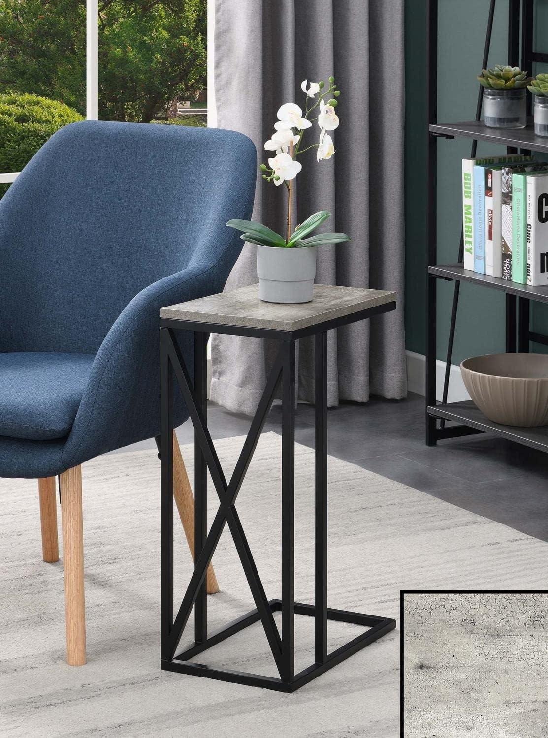 Convenience Concepts Tucson C End Table, Faux Birch/Black