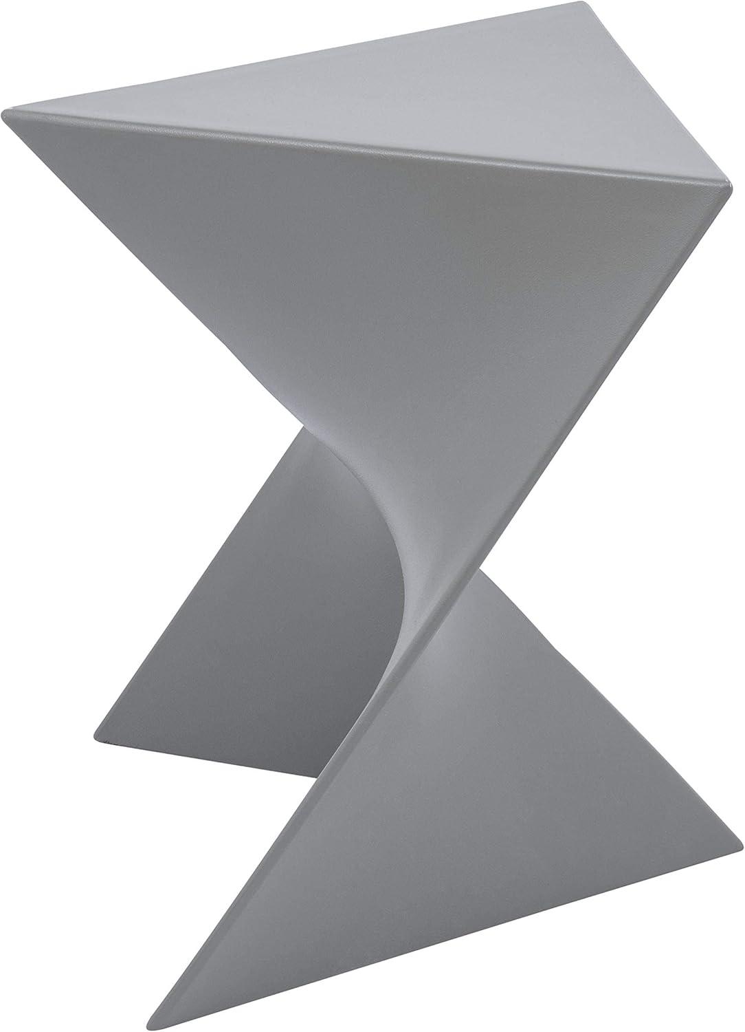 Randolph Modern Gray Triangular Plastic Side Table