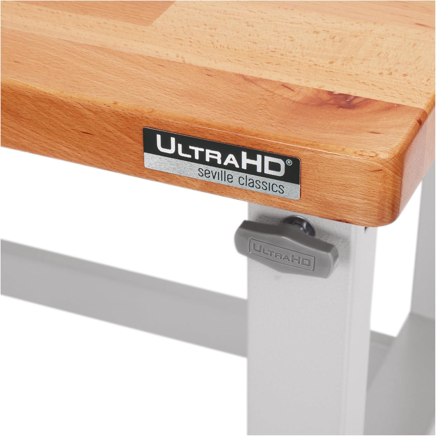 Seville Classics UltraHD Adjustable Height Workbench, 72" W x 25" D x 28.5" - 42" H