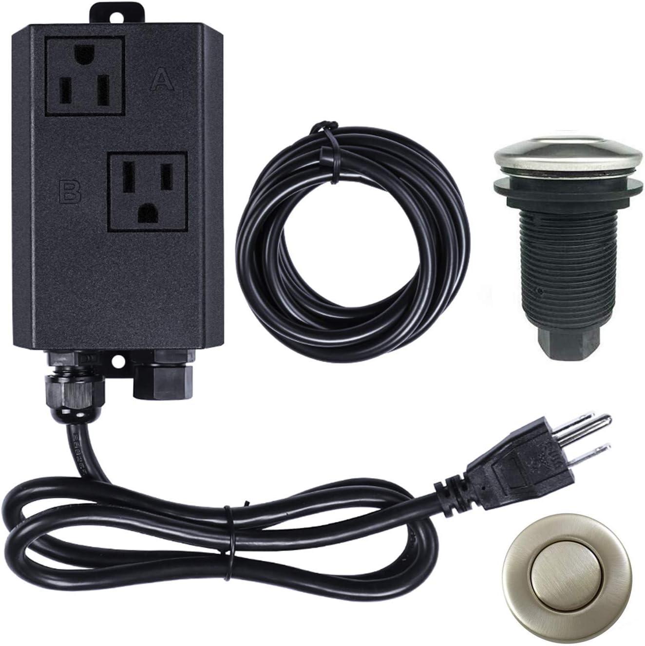 Garbage Disposal Air Switch Kit ，Sink Top Waste Disposal Stainless Steel on/off Air