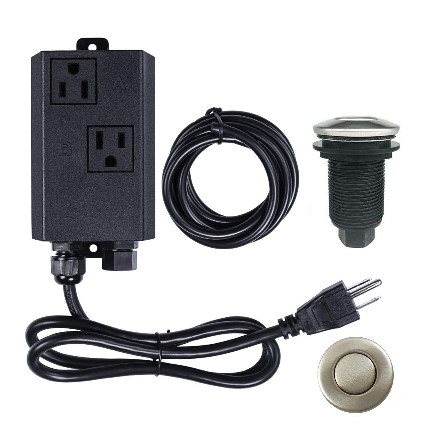 Garbage Disposal Air Switch Kit ，Sink Top Waste Disposal Stainless Steel on/off Air
