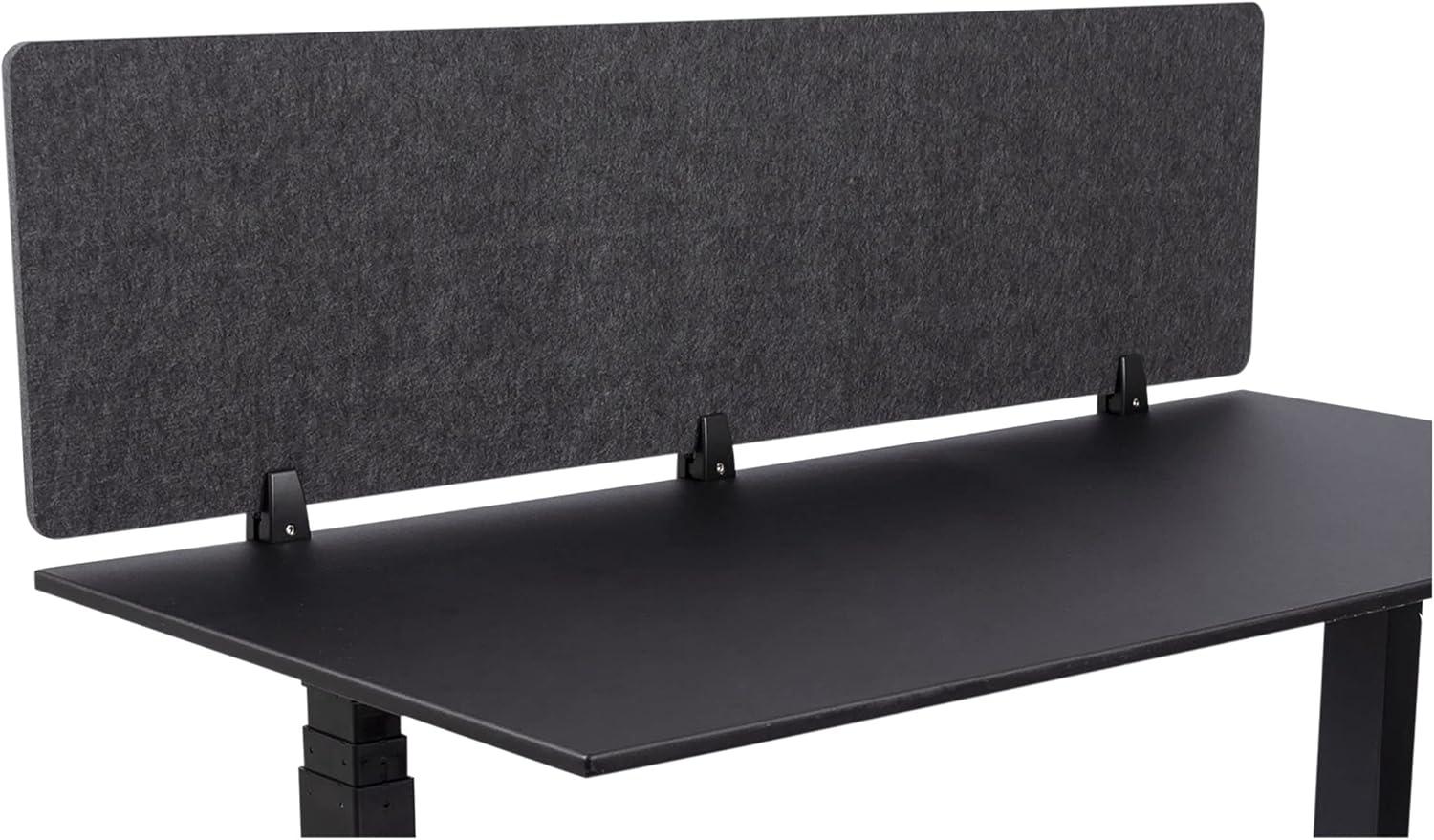 ReFocus Raw Clamp-On Acoustic Desk Divider  Reduce Noise and Visual Distractions with this Lightweight Desk Mounted Privacy Panel (Castle Gray, 59" x 16" , 23.6" x 16" , & 23.6" x 16" )