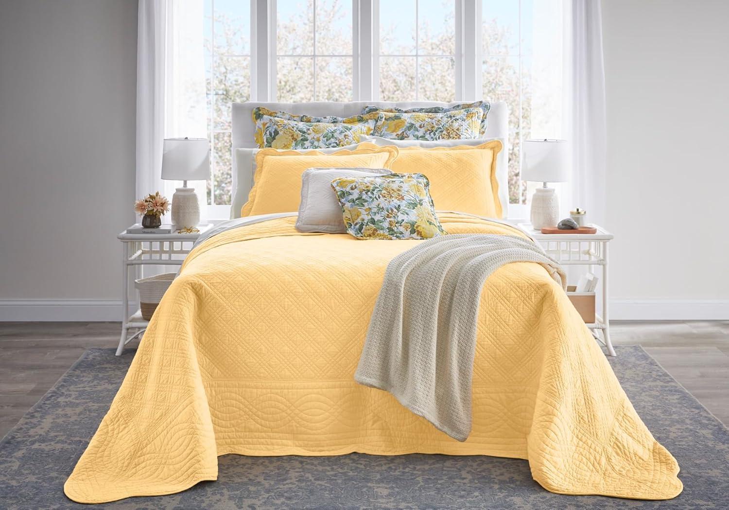 BrylaneHome Florence Oversized Bedspread - Twin, Floral Multi