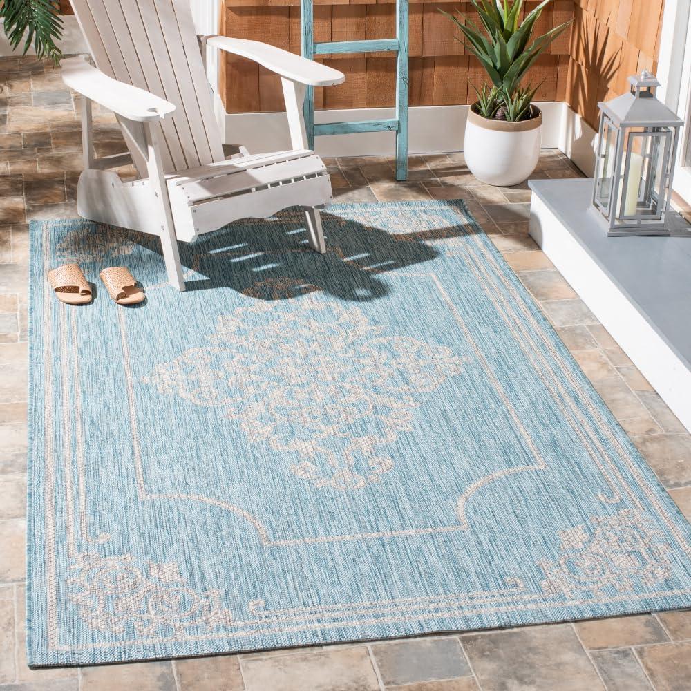 Gray Rectangular 9' x 12' Reversible Synthetic Rug