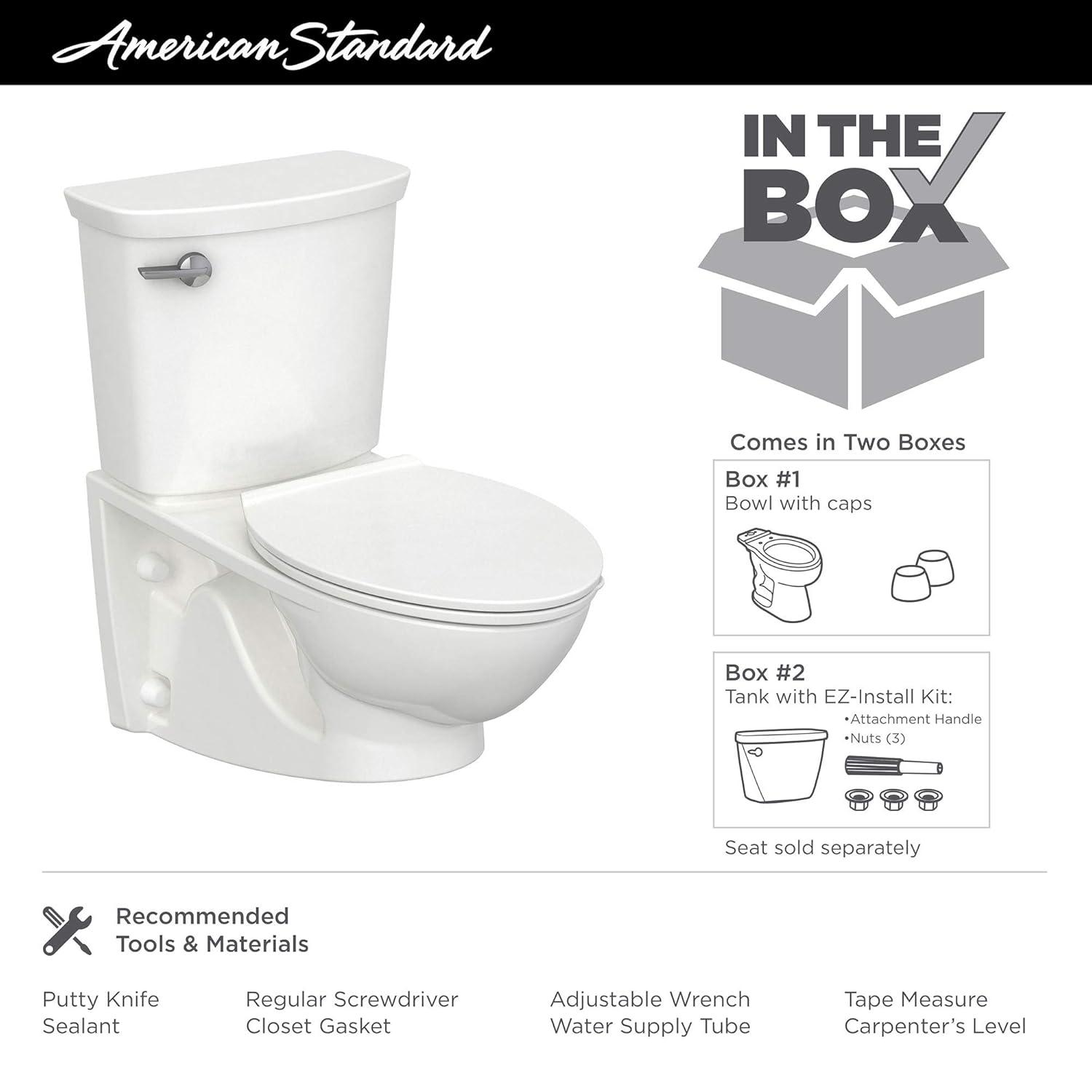 American Standard American Standard Glenwall 1.28 Gallons GPF Elongated Wall Mounted Kit (Seat Not Included) 2882108.020