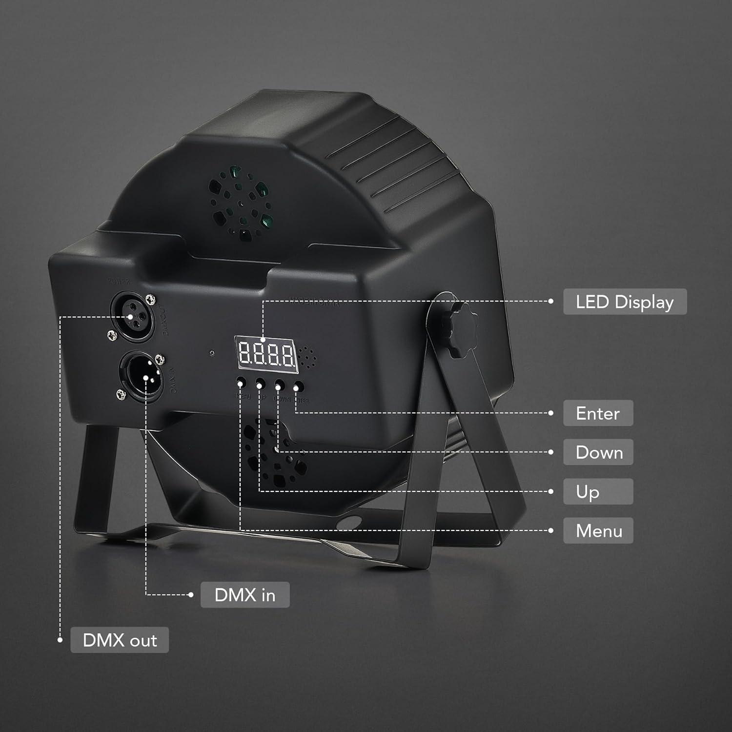 CO-Z Stage Lights 36 RGB LED Par Lights with Sound Activated Remote Control DJ Uplighting for Event Wedding Party Bar Club Music Stage Lighting, 2 Pack