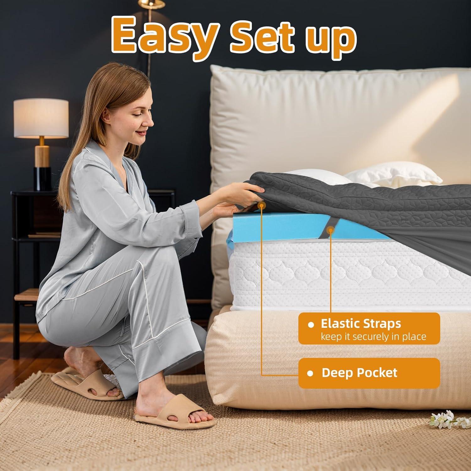 Cooling 2" Memory Foam Mattress Topper