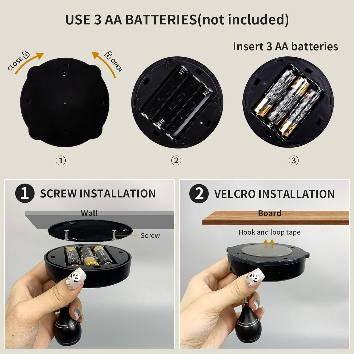 LED Spot Light Indoor, Battery Operated Led Light Stick Up Lights with Remote, Mini Spotlight Dimmable Accent Lights for Lighting up Paintings Pictures(RGB 2 Pack)