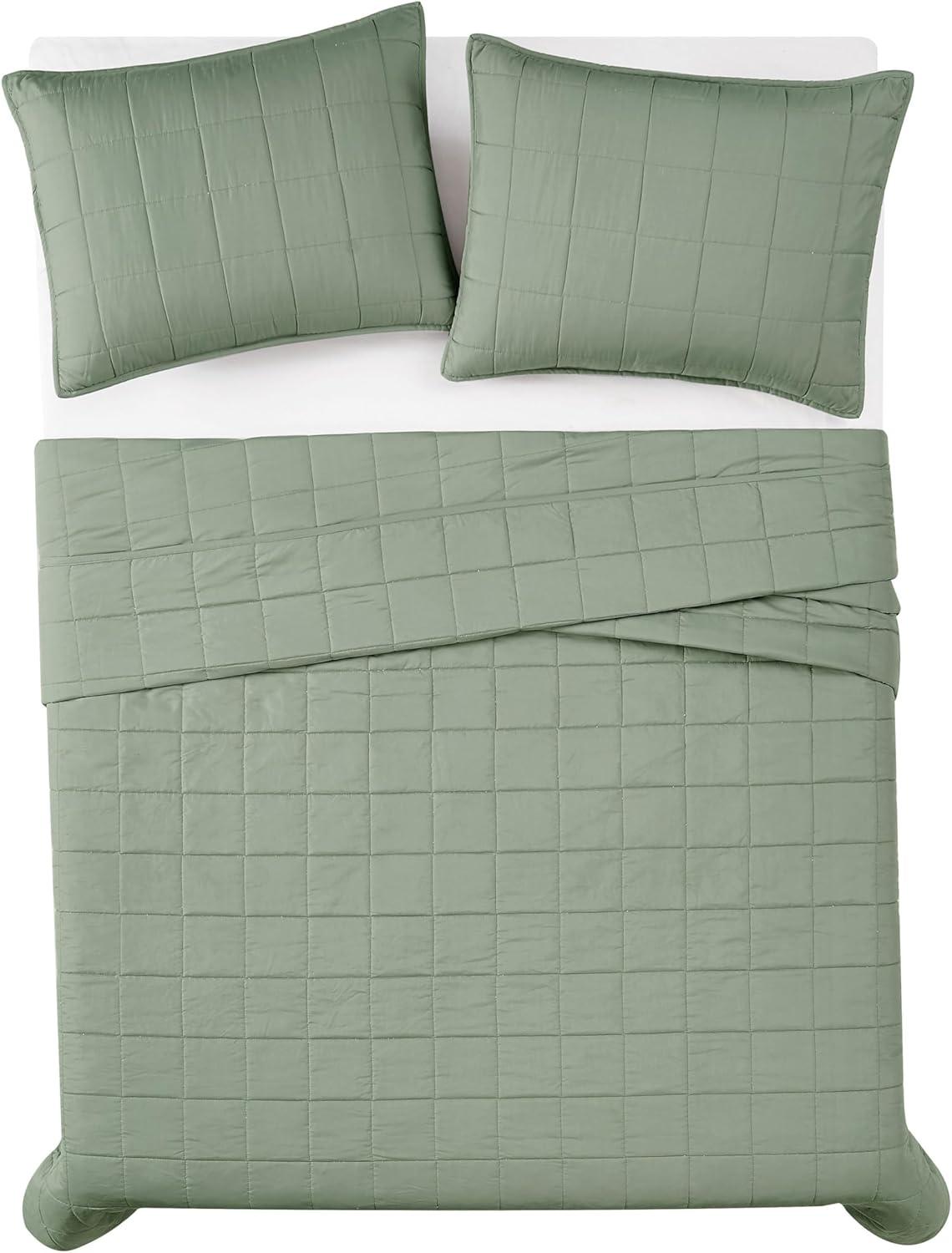 London Fog London Fog Garment Wash Solid Quilt Set