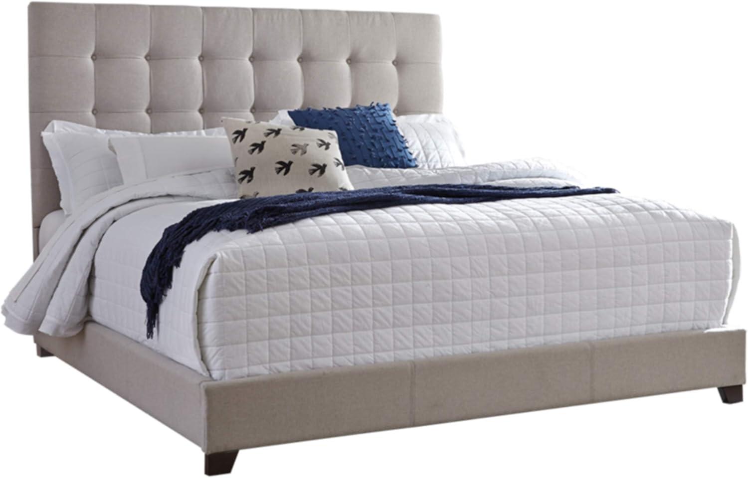 Dolante King Tufted Upholstered Low Profile Standard Bed