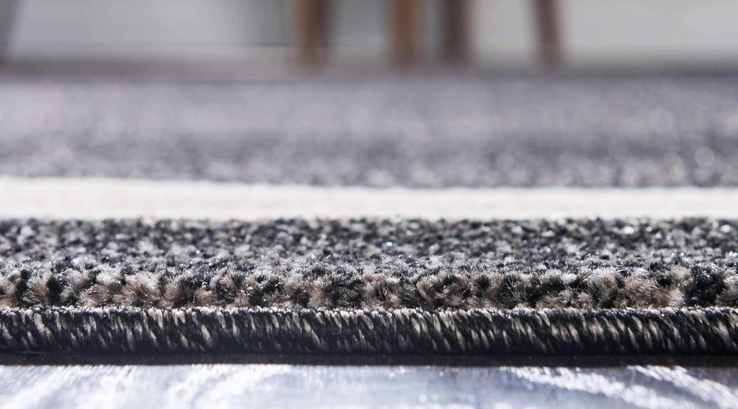 Rugs.com Angelica Collection Rug – 5' x 8' Black Medium Rug Perfect For Bedrooms, Dining Rooms, Living Rooms