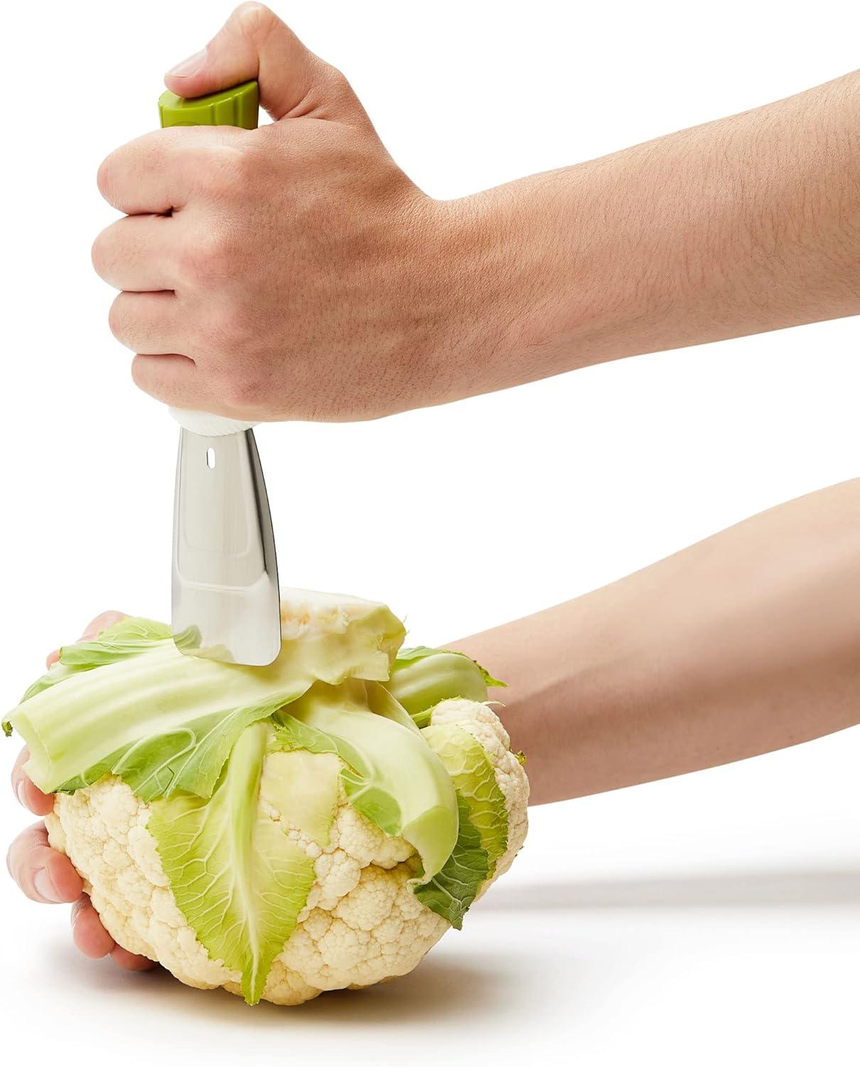 Chef'n Stalk Chop Cauliflower Prep Tool, Green, 7 ½ x 1 ¾-inches -