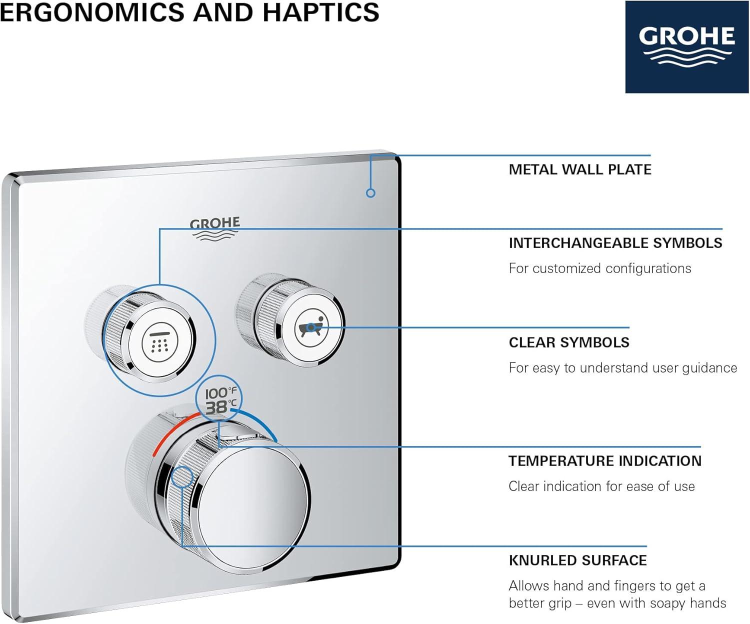 Grohtherm® Single Function 3.94 lb. Thermostatic Valve Trim