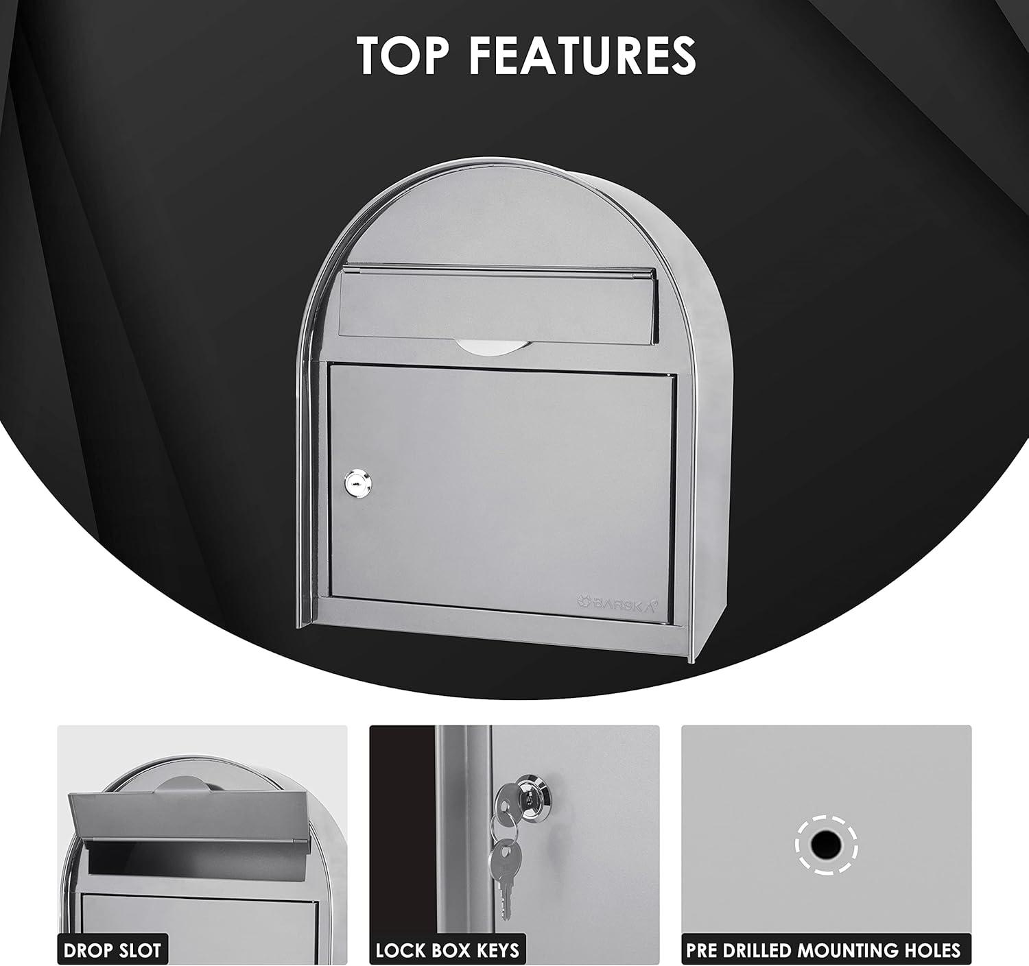 LOCKING WALL MOUNT MAILBOX (LARGE)