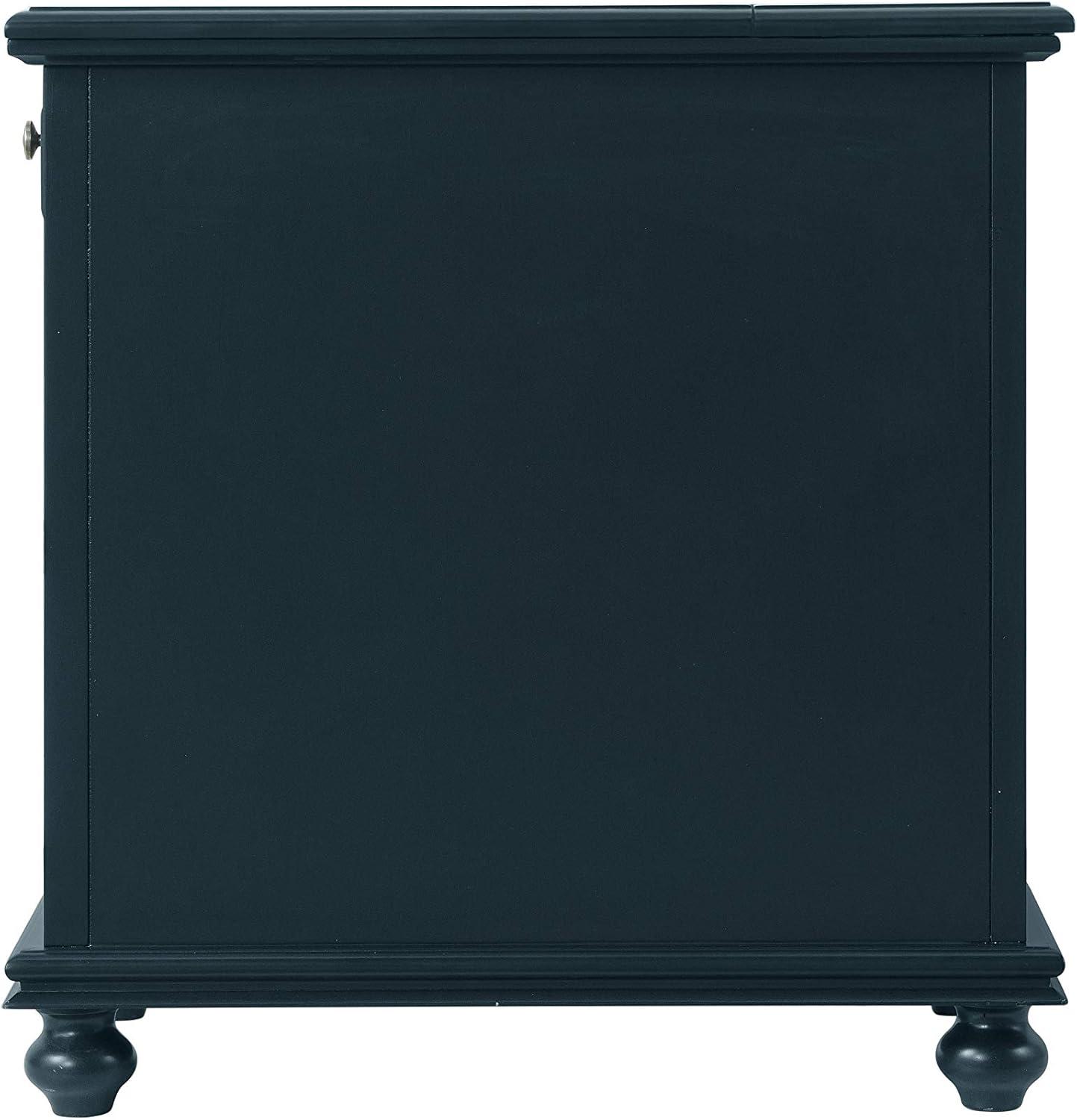 Martin Svensson Home Elegant Chairside Table with Power Catalina Blue