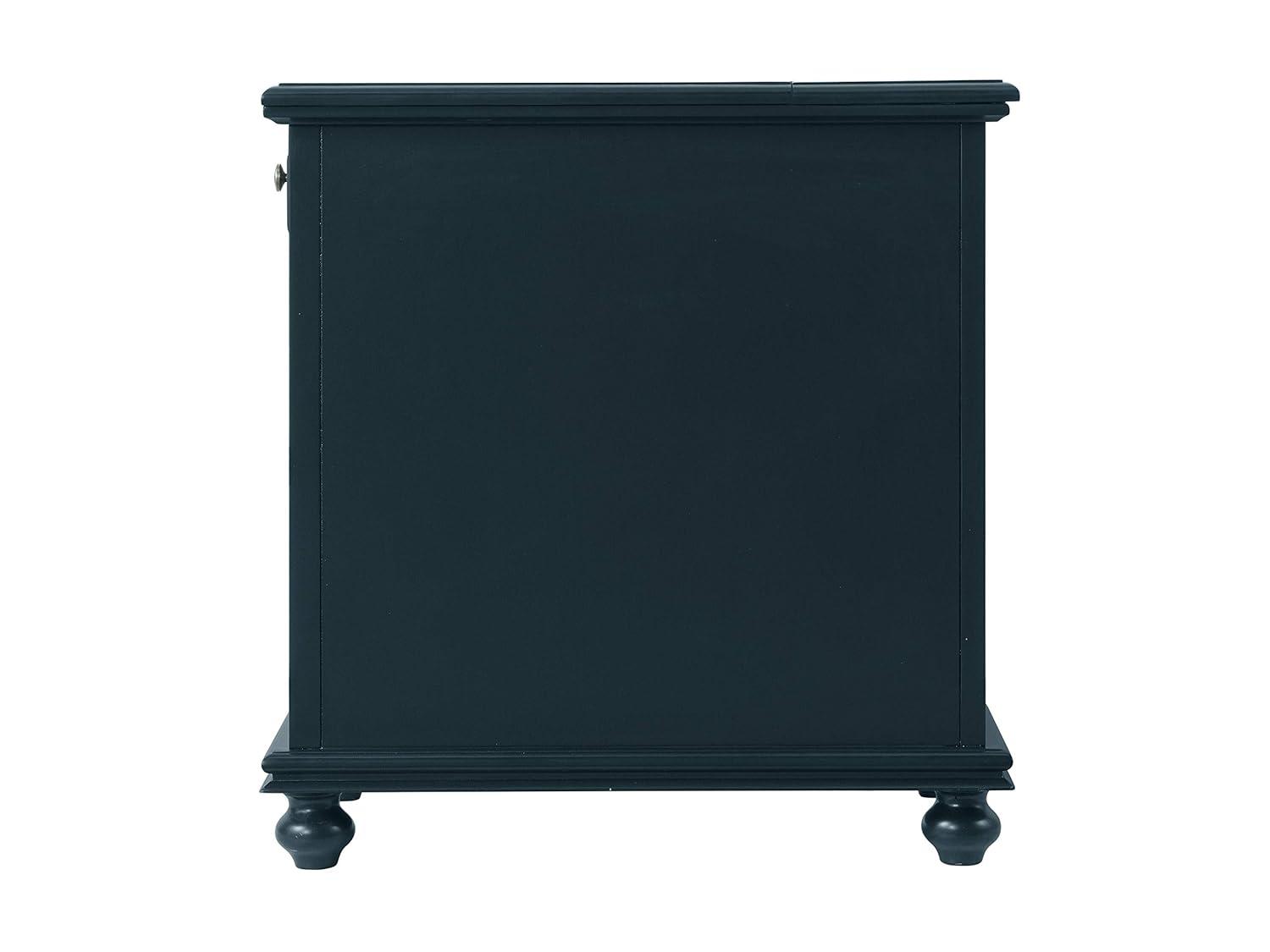 Martin Svensson Home Elegant Chairside Table with Power Catalina Blue