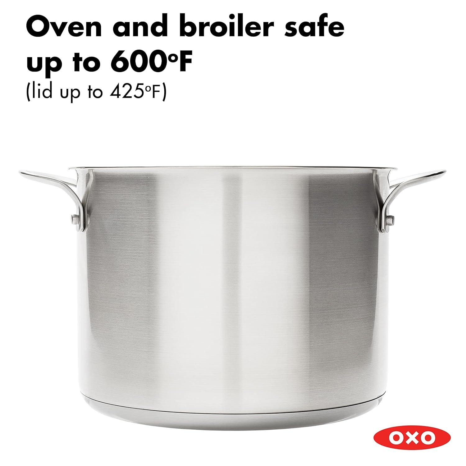 Polished Stainless Steel 8.4QT Multi-Pot with Steamer Insert and Glass Lid