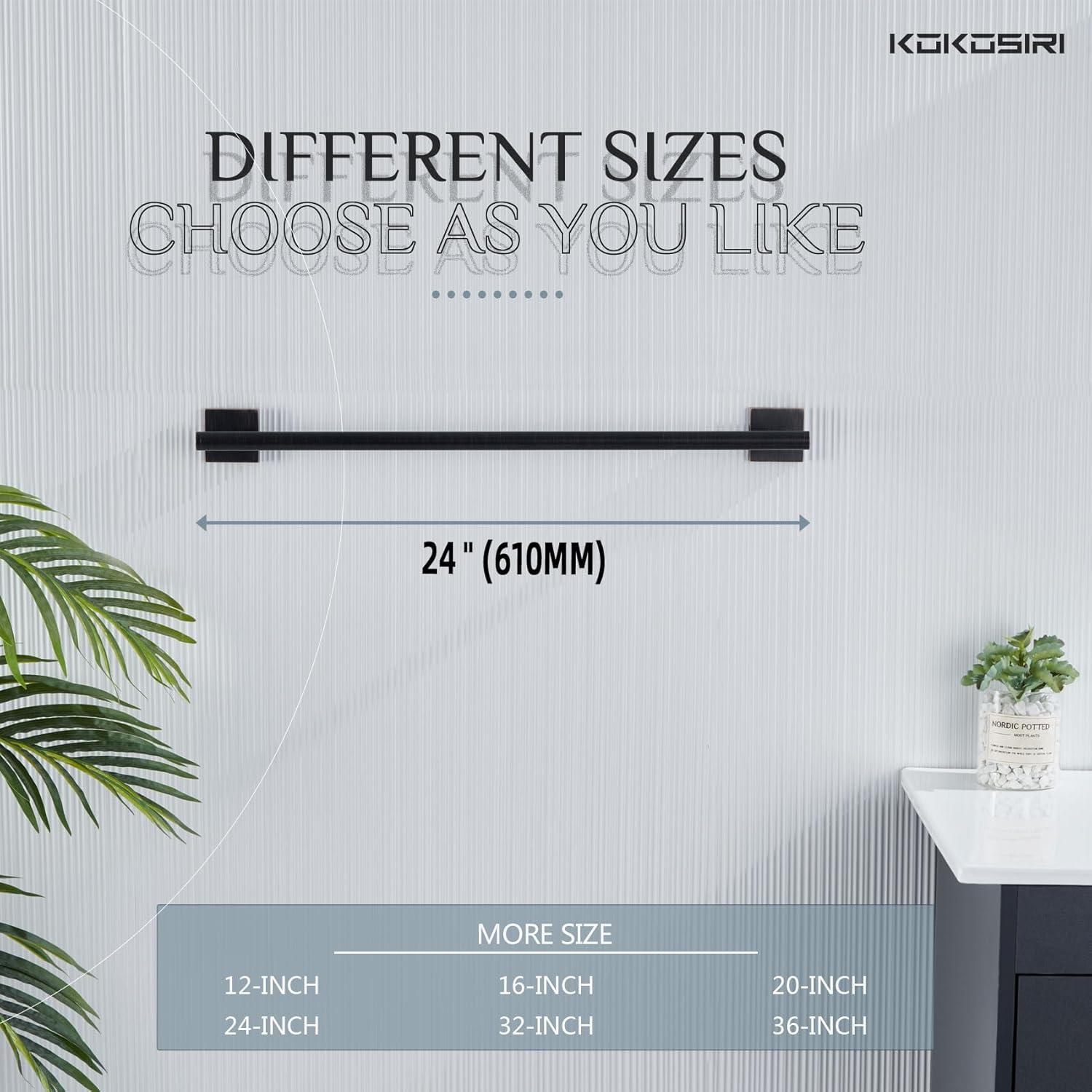 KOKOSIRI 24" Bathroom Towel Bar Wall Mounted B4005ORB-L24