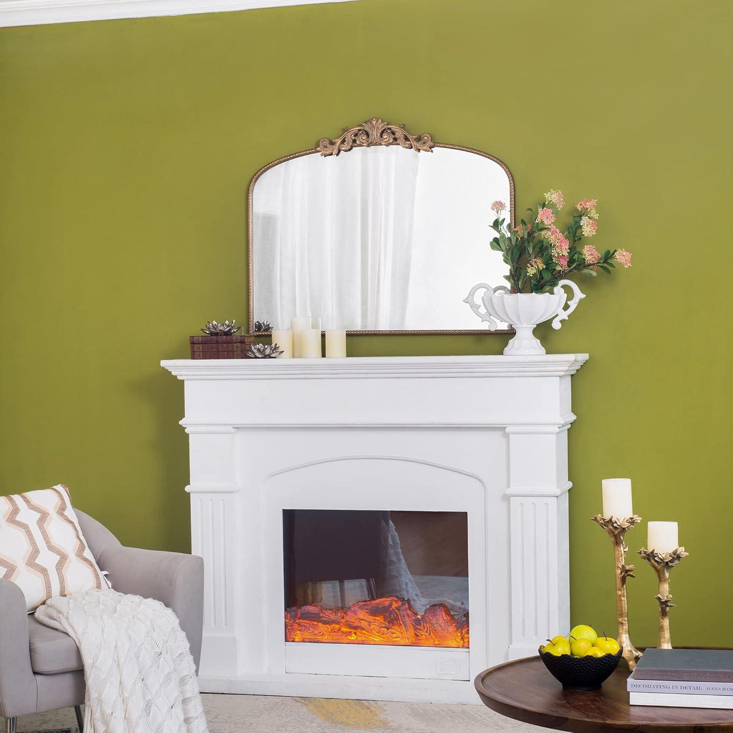 CHENGGUHENGXIN 40" X 31" Classic Design Large Arch Mirror And Baroque Inspired Frame For Living Room Bathrrom Enterway Console