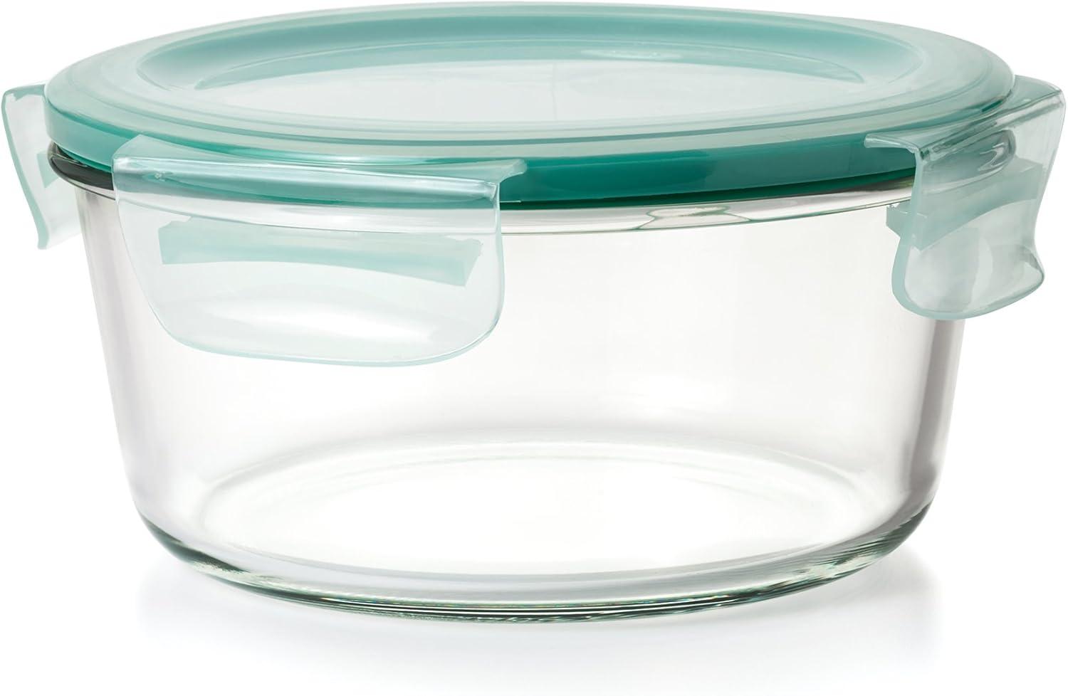 Teal 30-Piece Glass and Plastic Food Storage Container Set