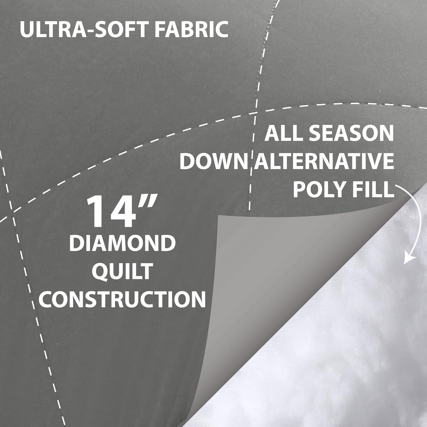 Swift Home 1800 Series Reversible Down-Alternative Comforter Set