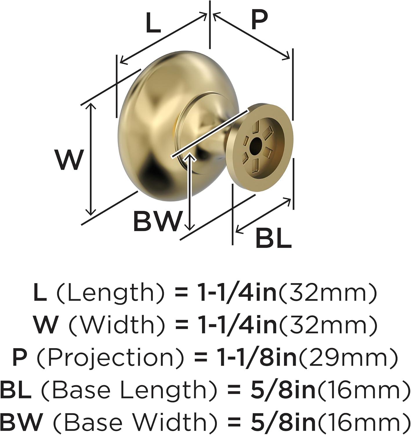 Allison 1 1/4" Diameter Mushroom Knob